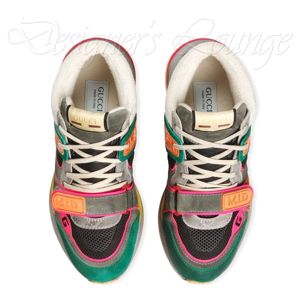 ⚡️SOLD! NEW GUCCI Men's Ultrapace Mid Top Suede Leather Sneakers 8 US / 7.5 G - Picture 3 of 12